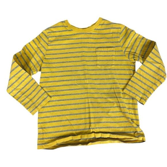 Hanna Andersson Yellow & Gray Long Sleeve T-Shirt size 120 / 6-7 - Picture 1 of 4